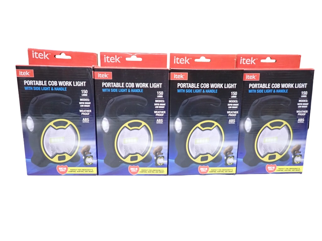 4 Itek Portable COB Work Lights New in Package (1 of 4)