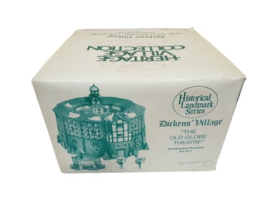 Dept 56 The Old Globe Theatre Historical Landmark Series Dickens Village Collection with Original Bo