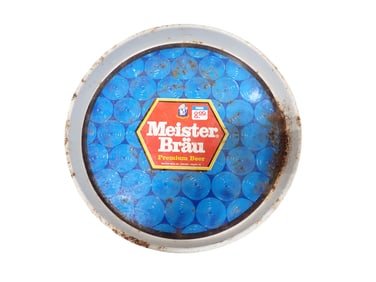 Vintage Meister Brau Beer Metal Bar Tray Serving Tray