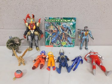 Action Figures incl Bandai, Etc and Godzilla Book