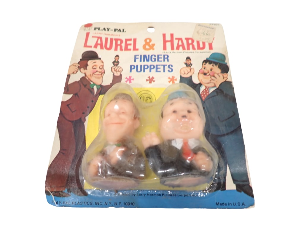 Vintage Laurel and Hardy Finger Puppets NOS New Old Stock (1 of 4)