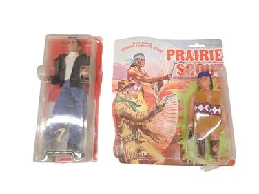 Vtg 1970s Prairie Scout Native American Action Figure by Durham NOS New Old Stock and Happy Days Fon