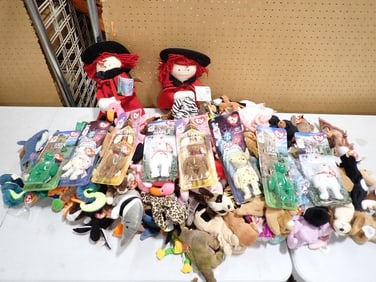 Lot of Beanie Babies and Other Plush incl Some with Tags