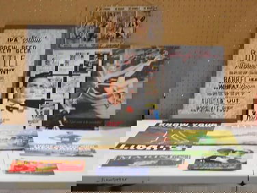 Metal Sign / Wall Hanging Lot including James Bond, Marilyn Monroe, Green Giant, Chicago, Marines
