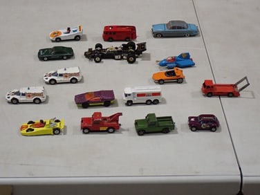 Lot of Vintage Toy Cars / Trucks including Corgi, Batman Penguin, etc