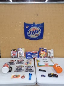 Toy Car Lot including Die-Cast, NASCAR, Winner's Circle, DuPont, Casey Atwood, Miller Lite, etc.