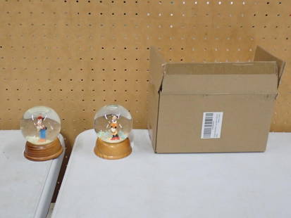 Pair of Walt Disney Crystal Snow Globes - Horace Horsecollar and Clarabelle Cow: Pair of Walt Disney Crystal Snow Globes - Horace Horsecollar and Clarabelle Cow All pictures are considered part of the description and should be examined carefully by bidders. Live Auctioneers is now