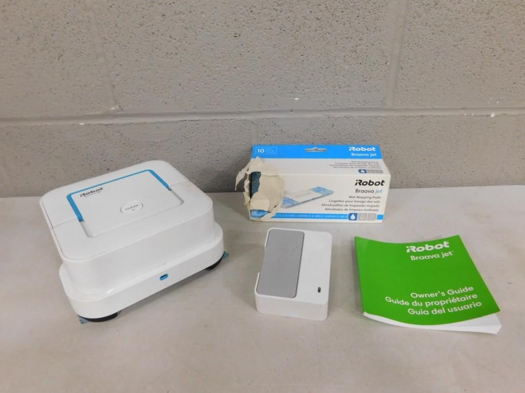 Robot Braava Jet Cleaning Robot - comes with everything as shown: Robot Braava Jet Cleaning Robot - comes with everything as shown All pictures are considered part of the description and should be examined carefully by bidders. Live Auctioneers is now offering Live 