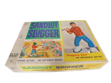 Vintage Milton Bradley Sandlot Slugger Action Board Game - comes with everything as shown