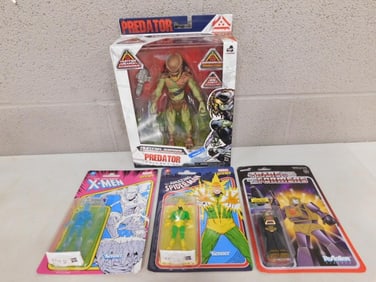 New in Package Action Figure Lot including Kenner X-Men, Marvel Legends Spider-Man, Transformers, Pr