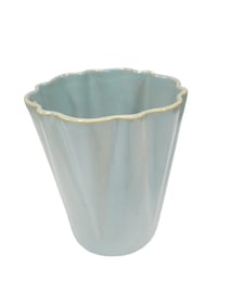 Vintage Alamo Pottery Mid Century Aqua Colored Pottery Vase