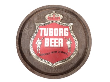 Tuborg Beer Round Bar Sign