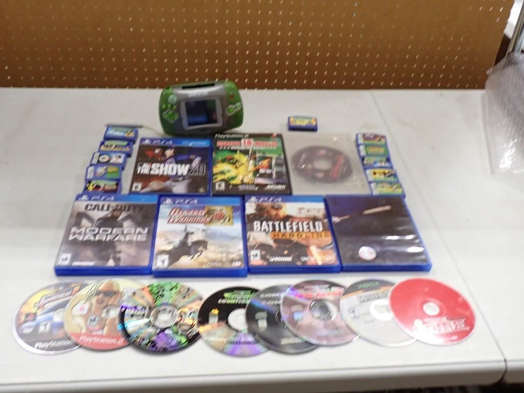 Video Game Lot including PlayStation 4 Games, Other PS Games, Leapster with Games, PS2 Games, etc. (1 of 9)