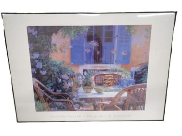 Nicholas Verrall Un Pichet de Limonade Framed Print - Measures roughly 39x28"