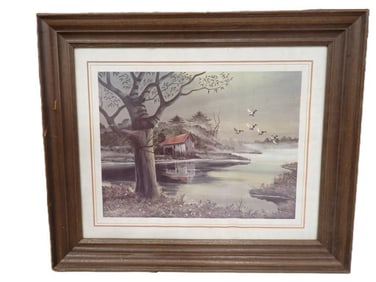 Framed Print - Ampel - Rural Duck Scene