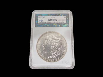 1897-O Morgan Dollar NCGS Graded MS65  90% Silver
