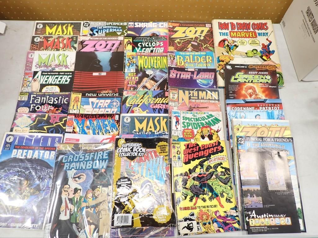 Lot of Comic Books incl The West Coast Avengers, Fantastic Four, X-Men, Wolverine, Zot! (1 of 13)