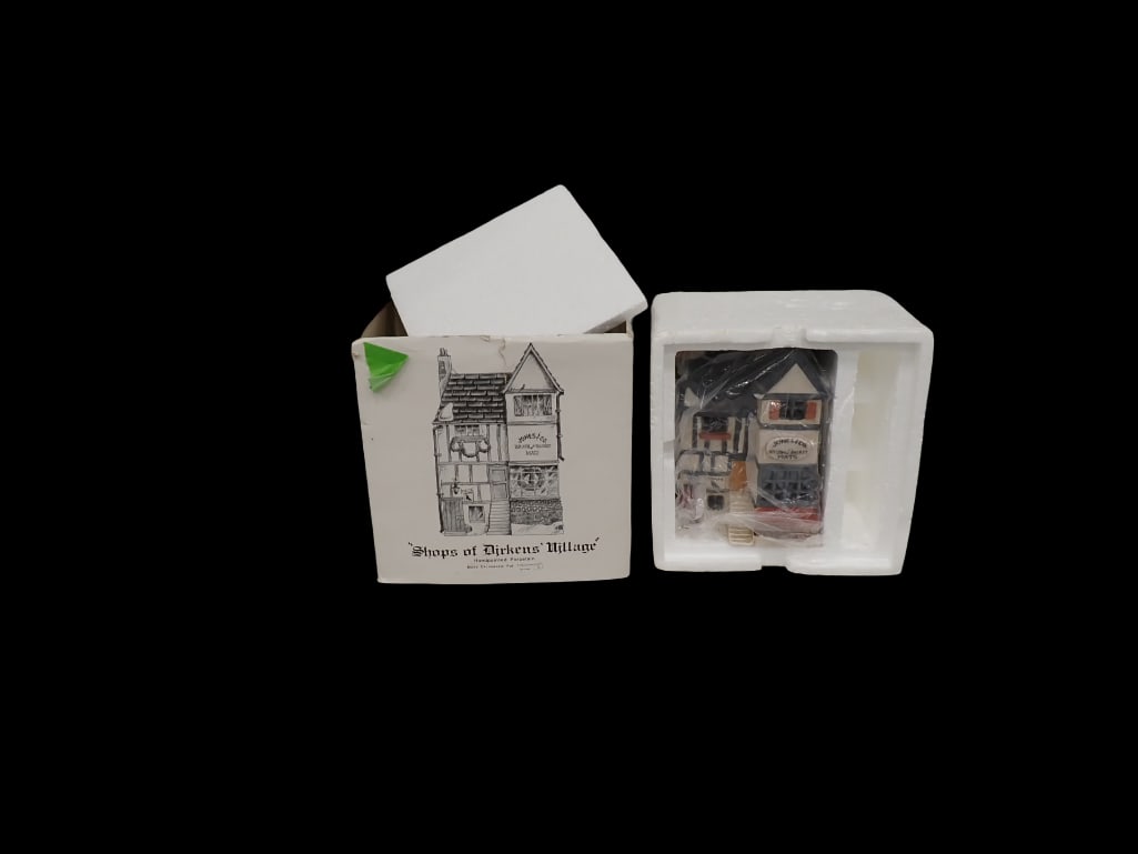 Dept 56 Jones & Co Brush & Basket Mats Shops of Dickens Village Handpainted Porcelain Christmas Vill: Department 56 Jones & Co Brush & Basket Mats Shops of Dickens Village Handpainted Porcelain Christmas Village Building in Original Box. Box has wear/tears. All pictures are considered pa