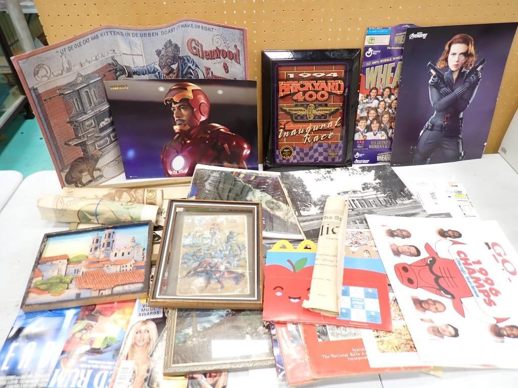 Assorted Ephemera Lot including Iron Man, Avenger's, Brickyard 400, Wheaties, Black Americana, Chica (1 of 9)