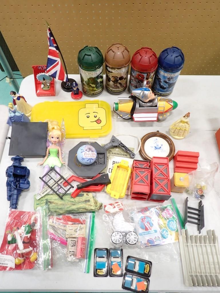 Misc. Toy Lot including Lego Bionicles, Walt Disney Figurines, Vintage, etc (1 of 12)