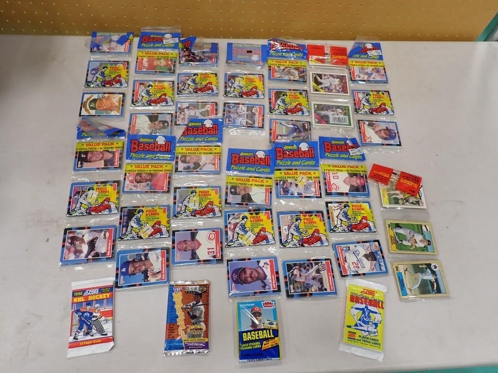 Lot of assorted Sealed Packs of Mostly Baseball Cards with one Hockey Pack (1 of 7)