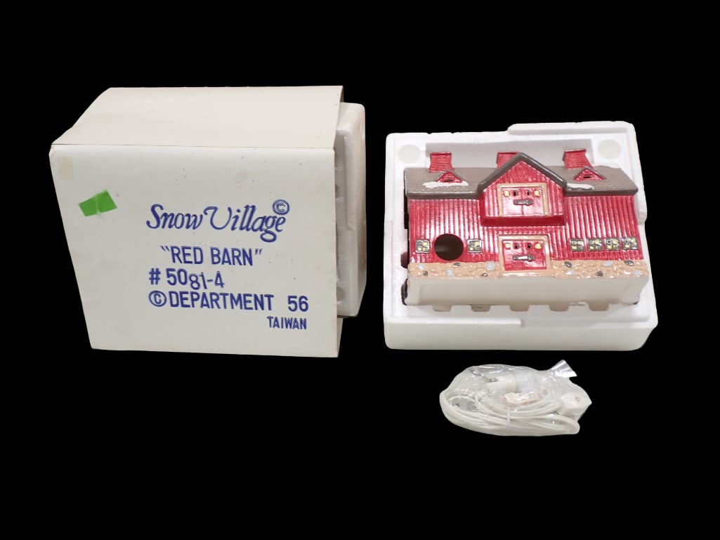 Dept 56 Red Barn Snow Village 5081-4 In Original Box (1 of 4)