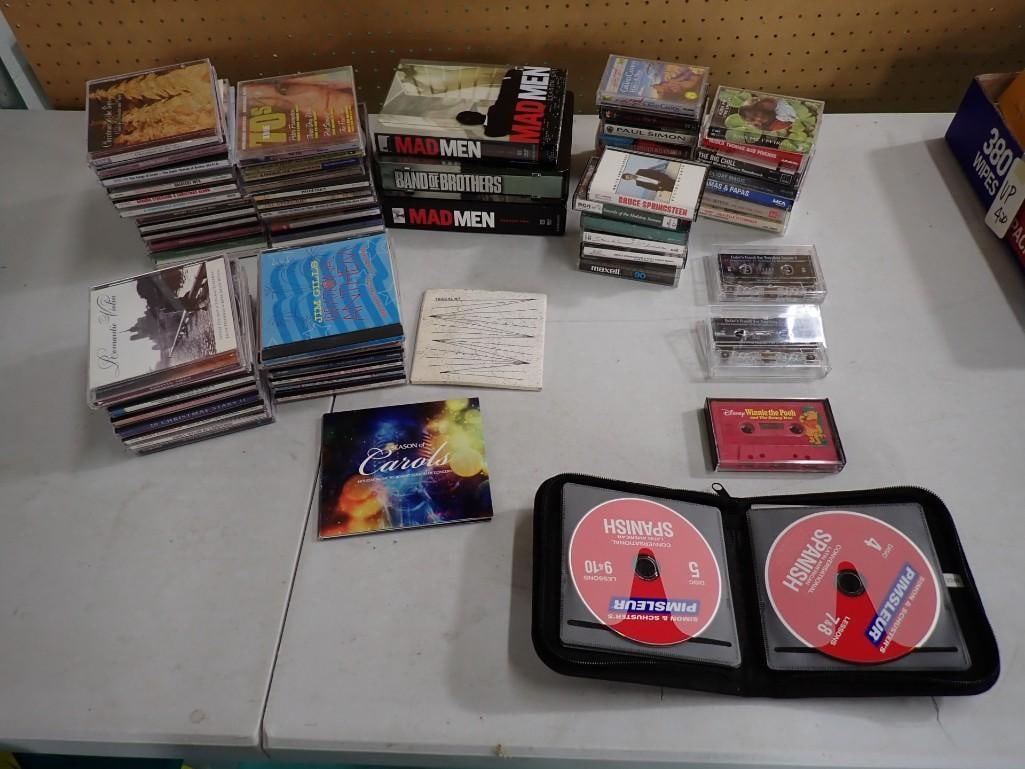 Lot of CDs, Cassettes, DVDs, Etc incl Mad Men, Band of Brothers, etc. (1 of 6)