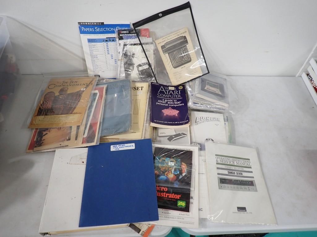 Lot of Ephemera incl Your Atari Computer Book, Vintage Stereo Owners Manual, etc (1 of 6)