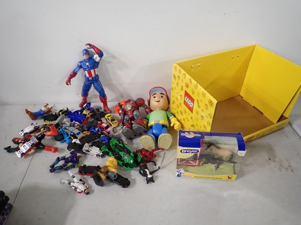 Assorted Toy Lot including Action Figures, Cars, Breyer Stablemates Mystery Foal Surprise, etc. (1 of 10)