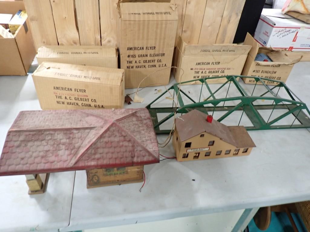 Lot of Vintage Model Train Accessories - appear to be Standard Gauge including American Flyer (1 of 15)