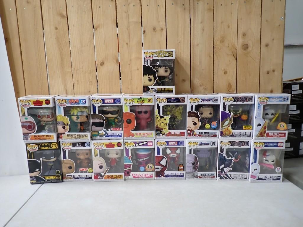Lot of 17 Funko Pop! Figurines including Green Day, Sour Patch Kids, Slurpee, Marvel, Venom, (1 of 7)