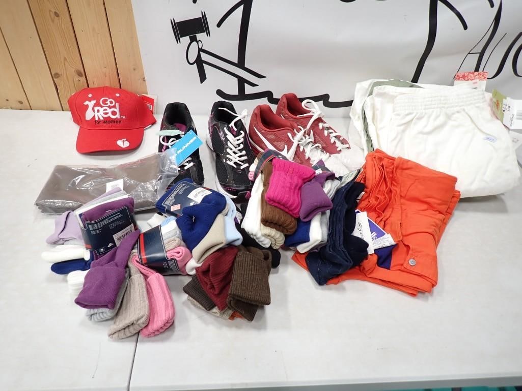 Women's Clothes/Shoes / Socks Lot including Nike's, Go Red for Women Hat - most everything is new w/ (1 of 12)