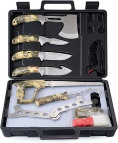 New GVDV 14 Pc Hunting Knife Set New in Box