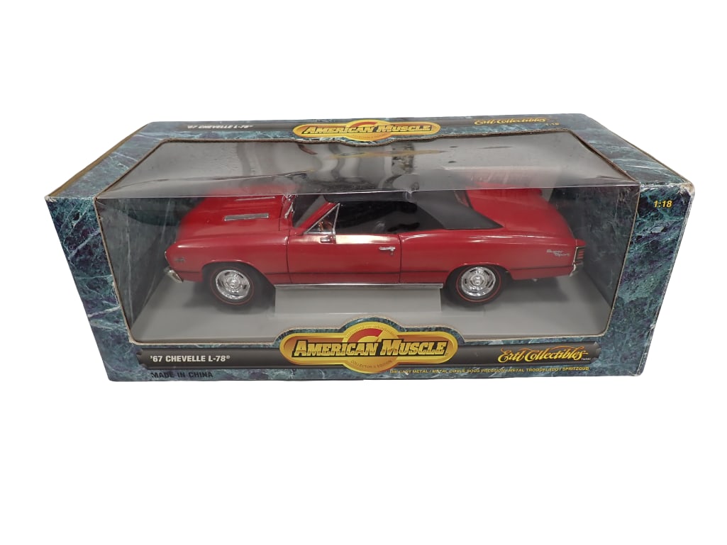 Ertl American Muscle '67 Chevelle L-78 Die Cast 1:18 Scale Model Car Red in Original Box (1 of 8)