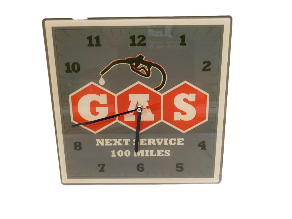 Gas Next Service 100 Miles Wall Clock: Gas Next Service 100 Miles Wall Clock