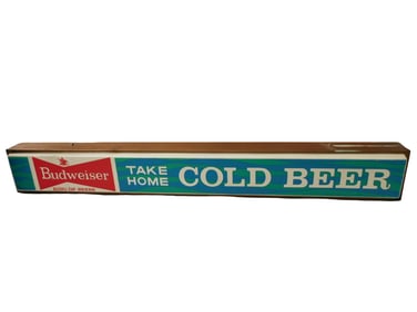 Vintage Budweiser Take Home Cold Beer Liquor Store Advertising Lighted Sign Works