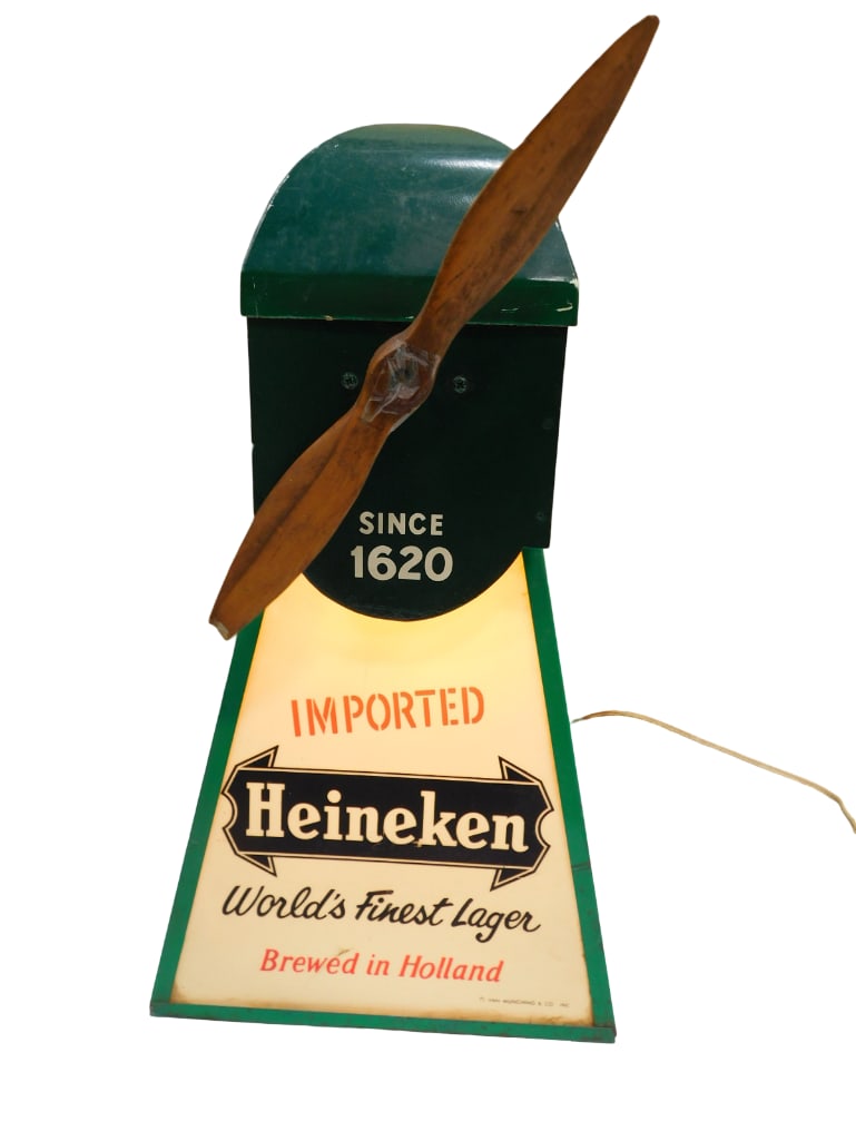 Vintage Heineken Beer Windmill Light Up Bar Sign or Advertising Works (1 of 11)