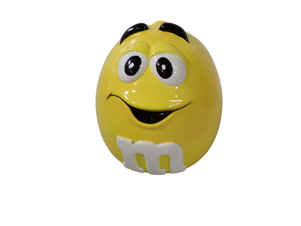 Ceramic Yellow M&M Candy Jar or Cookie Jar (1 of 7)