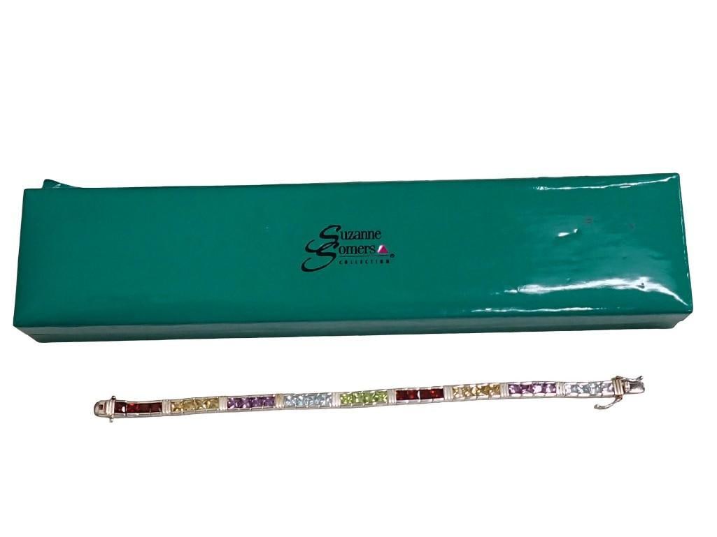 Suzanne Somers Sterling Silver Bracelet: Suzanne Somers Sterling Silver Bracelet All pictures are considered part of the description and should be examined carefully by bidders. Live Auctioneers is now offering Live Shipping through them.