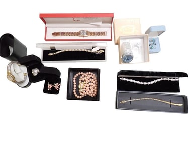 Two Sterling Silver Bracelets and some Nice Costume Jewelry including Liz Claiborne, Rings, etc.