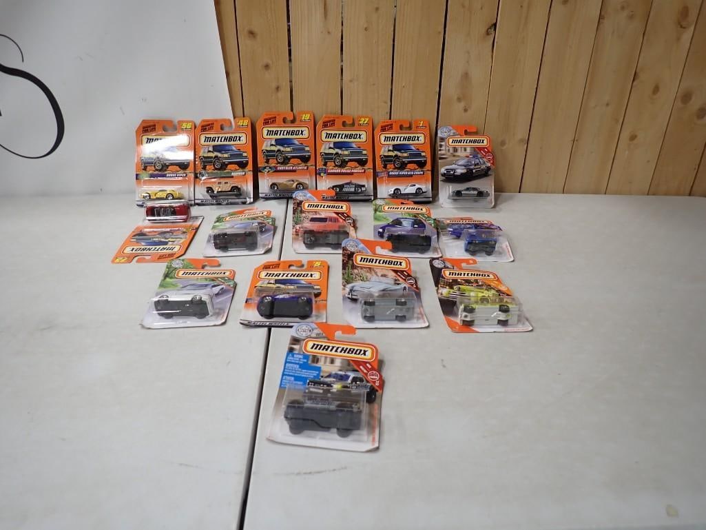 Lot of 16 New in package Matchbox Cars: Lot of 16 New in package Matchbox Cars All pictures are considered part of the description and should be examined carefully by bidders. Live Auctioneers is now offering Live Shipping through them.