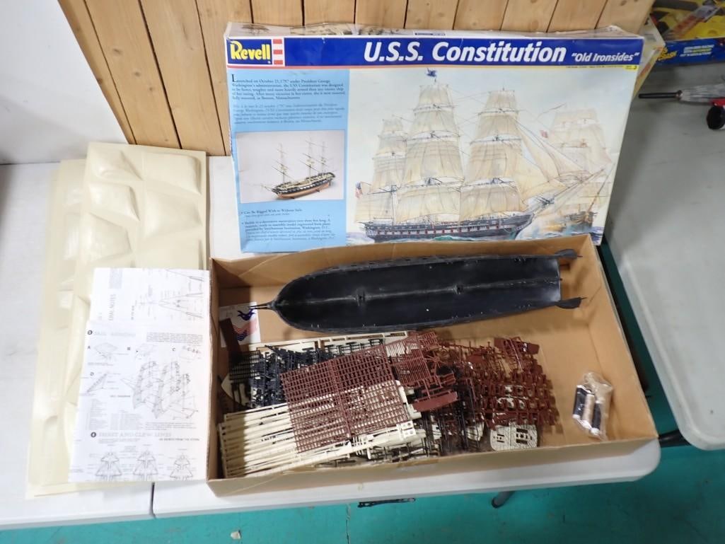 Vintage Revell U.S.S. Constitution "Old Ironsides" Boat Model Kit - comes with everything as shown (1 of 7)