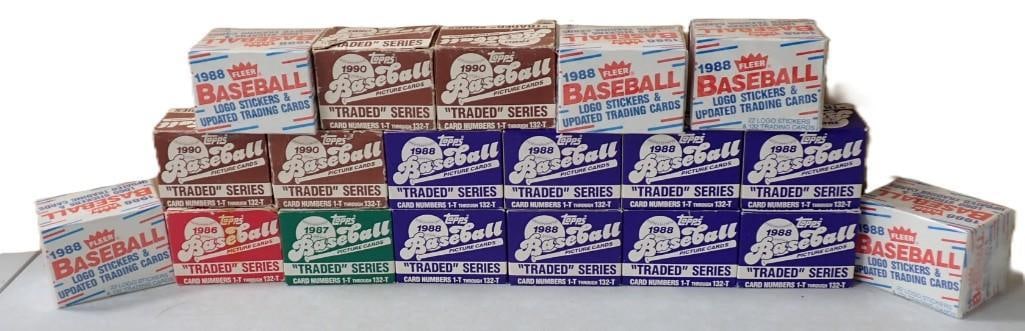 Lot of Fleer and Topps Traded and Updated Series Baseball Cards including years 1986-1990 (1 of 7)