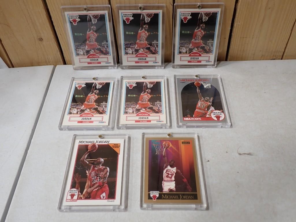Lot of Assorted Michael Jordan Chicago Bulls Basketball Cards: Lot of Assorted Michael Jordan Chicago Bulls Basketball Cards All pictures are considered part of the description and should be examined carefully by bidders. Live Auctioneers is now offering Live Shi