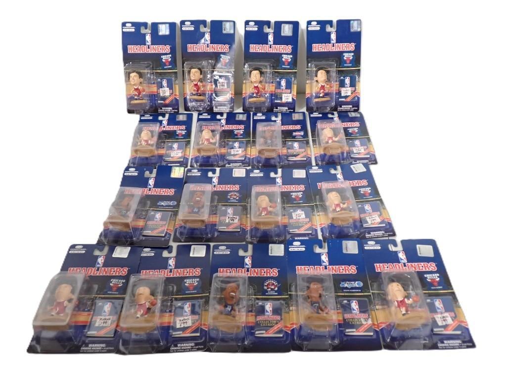 Lot of 17 New in Package NBA Headliners Action Figures: Lot of 17 New in Package NBA Headliners Action Figures All pictures are considered part of the description and should be examined carefully by bidders. Live Auctioneers is now offering Live Shipping t