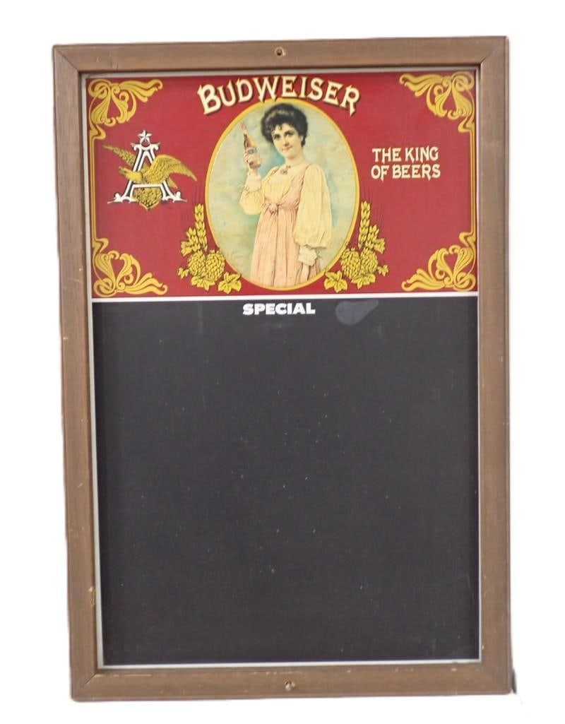 Vintage Budweiser Beer Advertising Chalkboard or Menu Board (1 of 4)