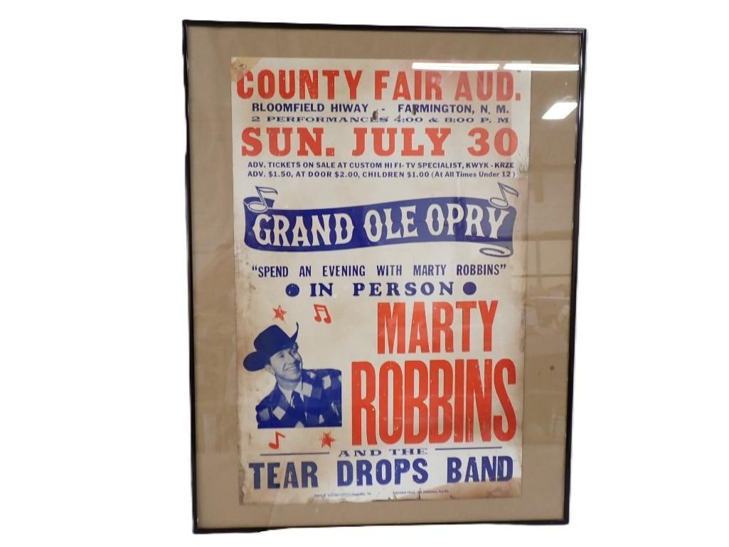 Vintage Grand Ole Opry Marty Robbins and the Tear Drops Band Framed Poster (1 of 4)
