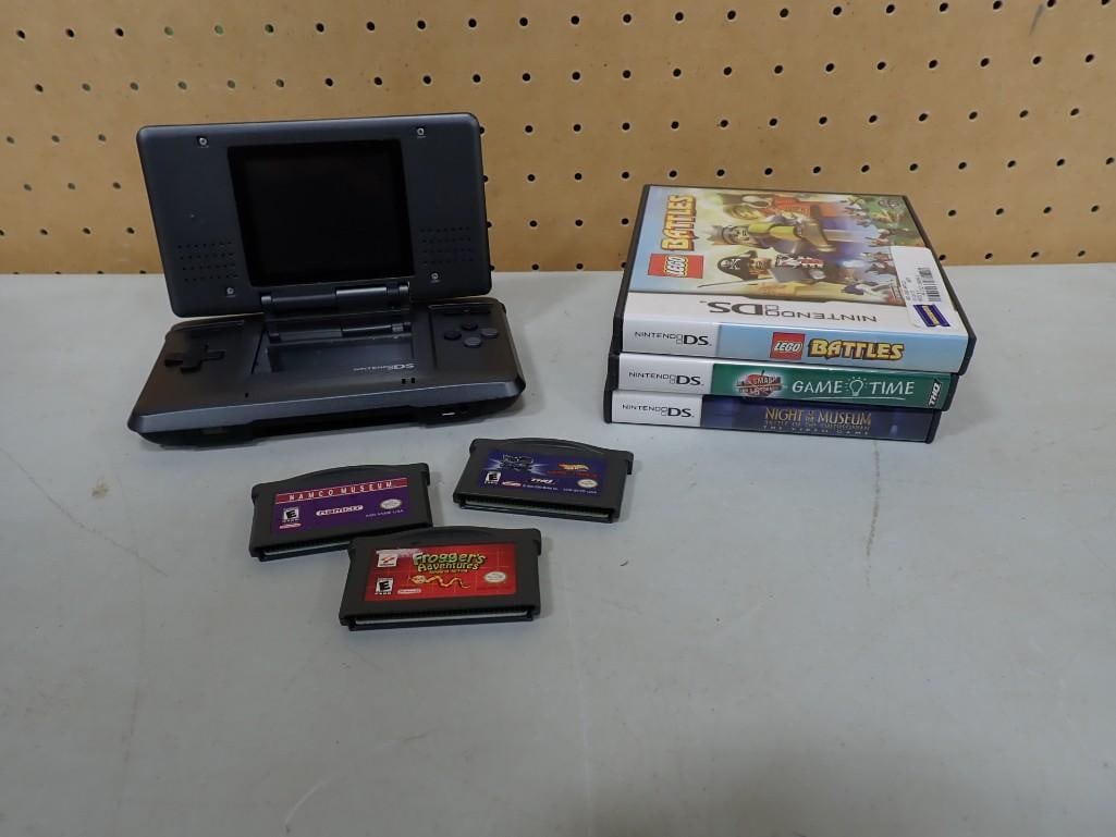 Nintendo Lot including DS System, Lego Battles, Game Time, Night at the Museum, Hot Wheels, Frogger' (1 of 7)