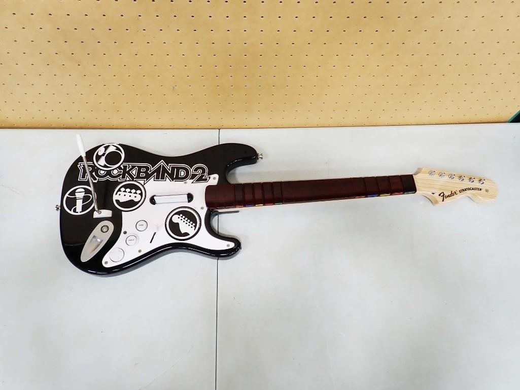 Rockband 2 Harmonix Guitar Fender Stratocaster Style: Rockband 2 Harmonix Video Game Guitar Fender Stratocaster Style Condition: untested All pictures are considered part of the description and should be examined carefully by bidders. Live