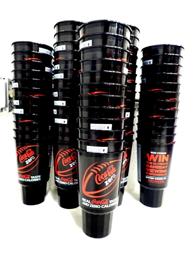 Large Lot of Coca-Cola Zero Gameday Football Plastic Cups (1 of 6)
